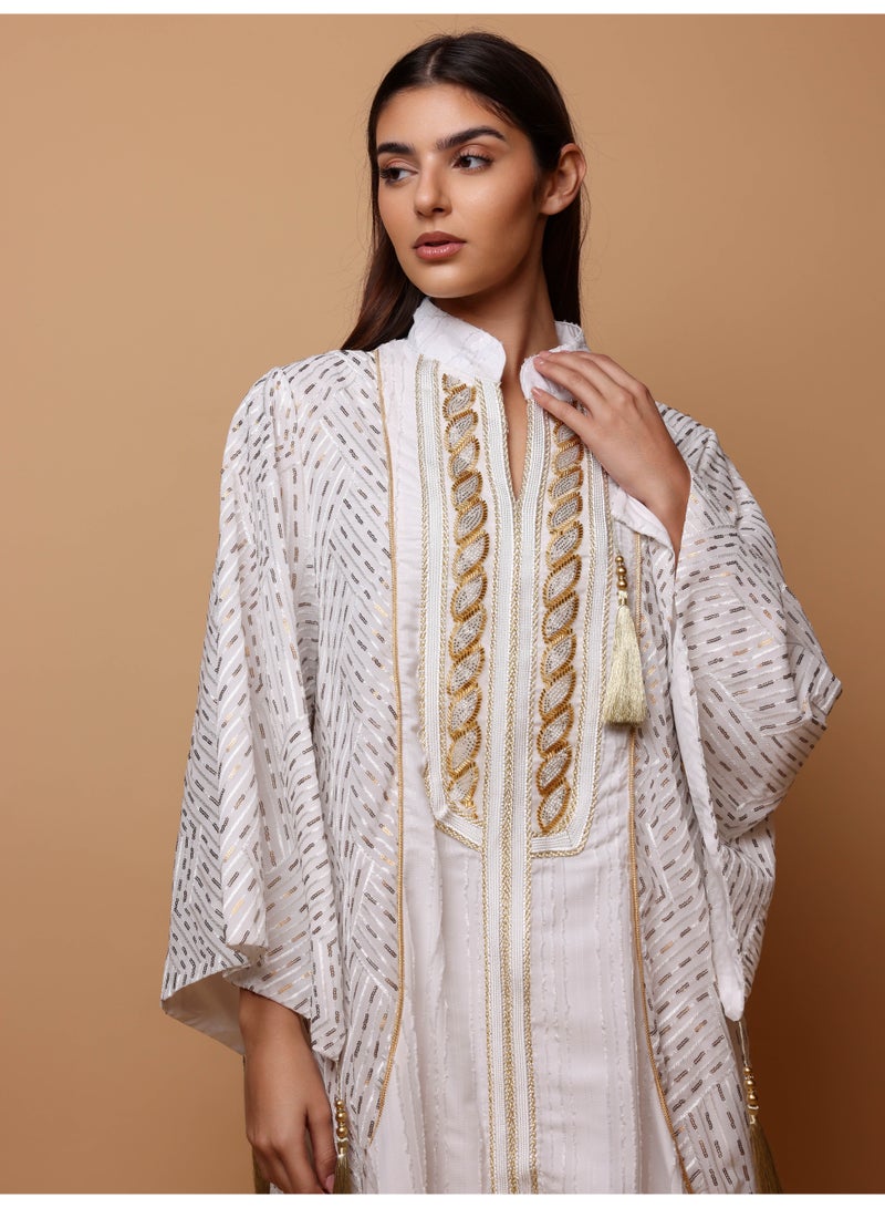 Ikkxa Samra Jalabiya IK1091 White - Image 2